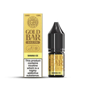 Gold Bar Banana Ice Nic Salts E-Liquid 10ml Bottle – Premium Nicotine Salt for MTL Pod Vape Kits